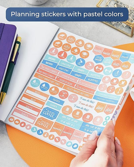 Planner Stickers by Clever Fox - 1,500+ Productivity, Budget, Fitness, Mom, Student, Classic, Number, Holiday Stickers for Your Monthly, Weekly & Daily Planner, Calendar or Journal (Classic Pack)