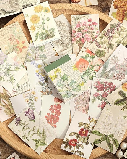 6 Sets 300 Pcs Washi Stickers Set Vintage Aesthetic Sticker Book for Journaling Decorative Scrapbook Floral Paper Sticker Kit for Scrapbooking, Bullet Journal, Art Craft Gifts, Notebook Making
