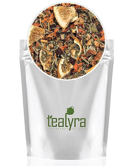 Tealyra - Orange Lemonade - Hibiscus - Eucalyptus - Lemongrass - Herbal Fruity Loose Leaf Tea Blend - VitaminsRich - Boost Immune System- 100% Natural – Hot and Iced - Caffeine-Free - 220g (8-ounce)