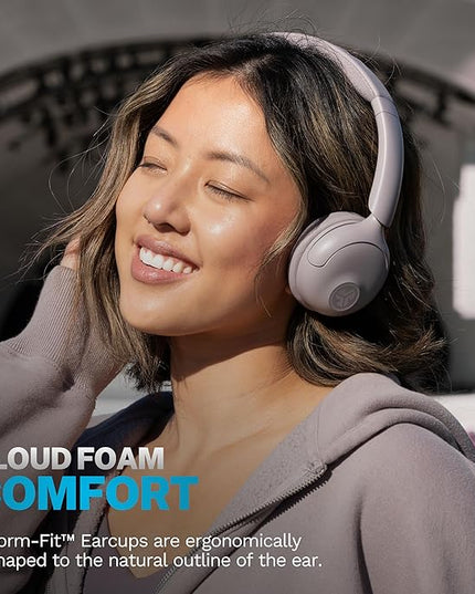 JLab Go Lux ANC Wireless Headphones, Mauve, Hybrid Active Noise Cancelling, Premium On-Ear Bluetooth Headset, Customizable Sound, Be Aware Mode, Cloud Foam Comfort, Multipoint Connection