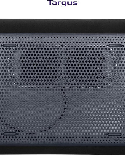 Targus 17 Inch Dual Fan Lap Chill Mat - Soft Neoprene Laptop Cooling Pad for Heat Protection, Fits Most 17" Laptops and Smaller - USB-A Connected Dual Fans for Heat Dispersion (AWE55US)