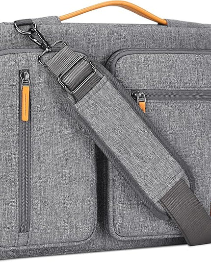 DOMISO 17 inch Laptop Sleeve Protective Case Cover Compatible with 17-17.3 inch HP Dell ASUS Lenovo Chromebook,Waterproof Computer Cases Bag with Shoulder Strap,Grey