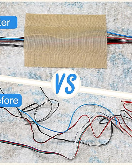 WILLBOND Carpet Cord Cover Cable Protector Floor Cover Cable Protector Management Only for Commercial Office Carpet(19.69 ft,Khaki)