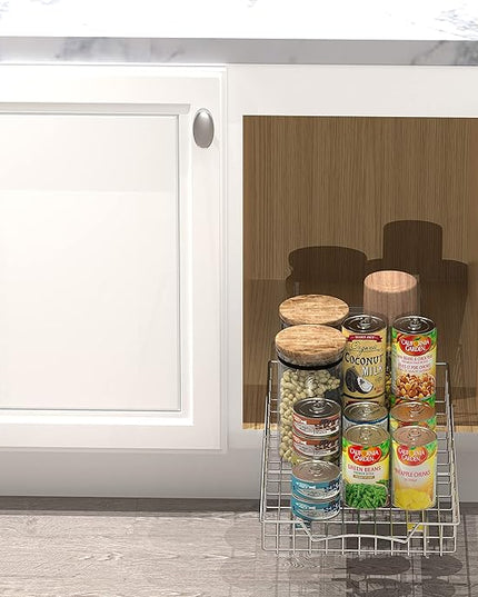 SIMPLE HOUSEWARE Under Cabinet Pull Out Sliding Shelf Drawer Organizer, 21" D x 11" W
