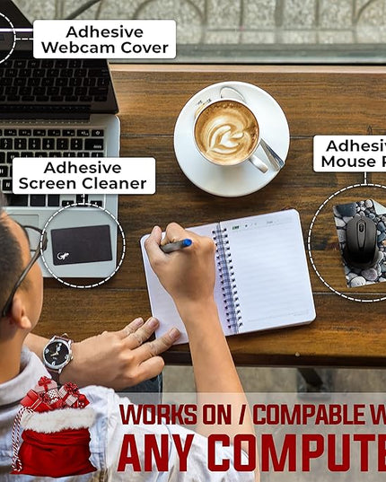 Adhesive Mouse Pad - Peel and Sticks to Any Surface - Travel Mouse Pad, Sticky for Any Surface - Excellent Tracking - River Rocks