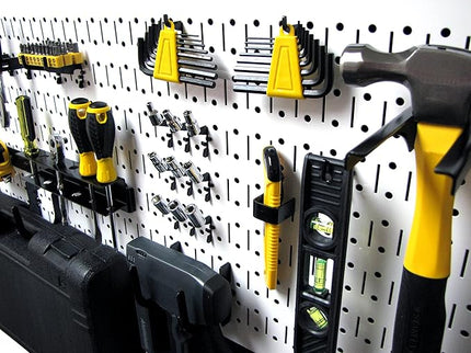 Wall Control Pegboard Value Pack - (3) Pack of Wall Control 16-Inch Tall x 32-Inch Wide Horizontal White Metal Wallboards for Home & Garage Tool Storage Organization (White Pegboard)