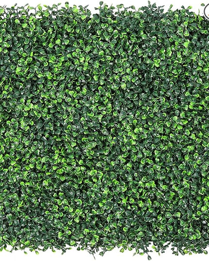 Sunnyglade 12 Pieces 20"x 20" Artificial Boxwood Panels Topiary Hedge Plant, Privacy Hedge Screen Sun Protected Suitable for Outdoor, Indoor, Garden, Fence, Backyard and Decor (12PCS)