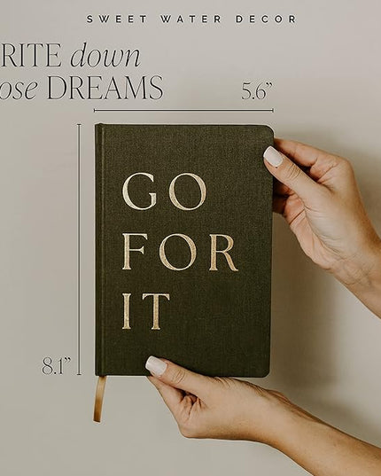 Sweet Water Decor Cute Motivational Lined Composition Notebook for Women, 100 Ruled Pages for Writing, Diary with Fabric Inspirational Cover (For I Know The Plans I Have For You)