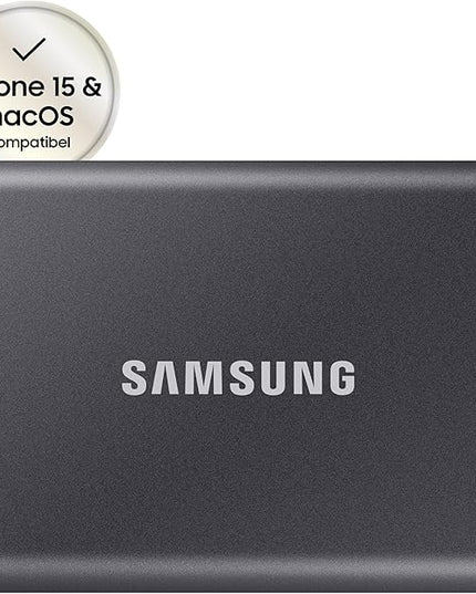 Samsung T7 Portable SSD - 1 TB - USB 3.2 Gen.2 External SSD Titanium Grey (MU-PC1T0T/WW)