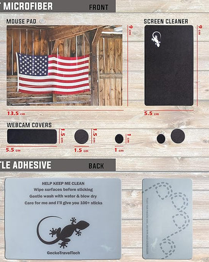 Adhesive Mouse Pad - Peel and Sticks to Any Surface - Easy Stick On Mouse Pad, Sticky for Any Surface - Excellent Tracking - USA Heartland