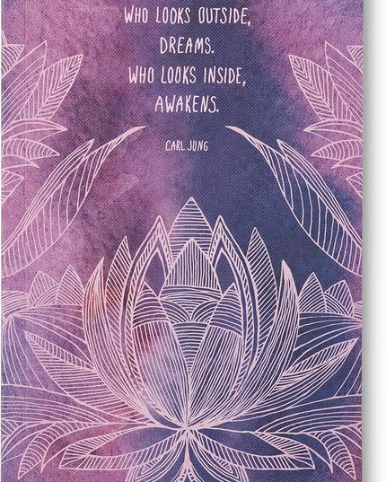 Compendium Softcover Journal – “Who looks outside, dreams. Who looks inside, awakens.”— A Write Now Journal with 128 Lined Pages, 5"W x 8"H