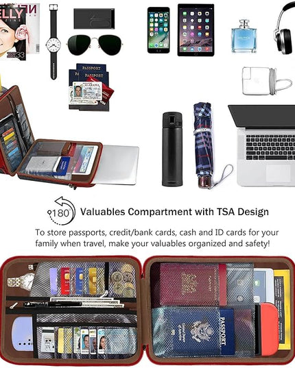 ZINZ 12.3-13 Inch Travel Laptop Shoulder Bag with Expandable Compartment and Valuables Compartment -Black-Wine edge