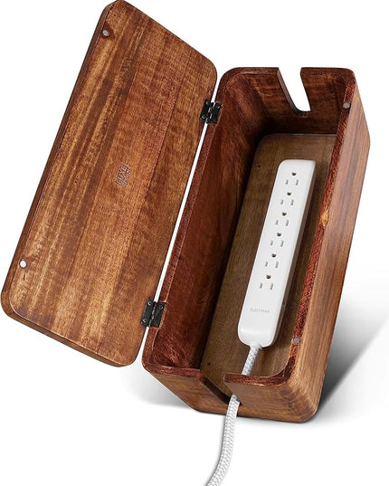 Large Cable Management Box - Cable Organizer Box and Power Strip Box for Electrical Cord Management - Hide Desk Cord and Floor Cables - Wire Storage and Organization for Cords