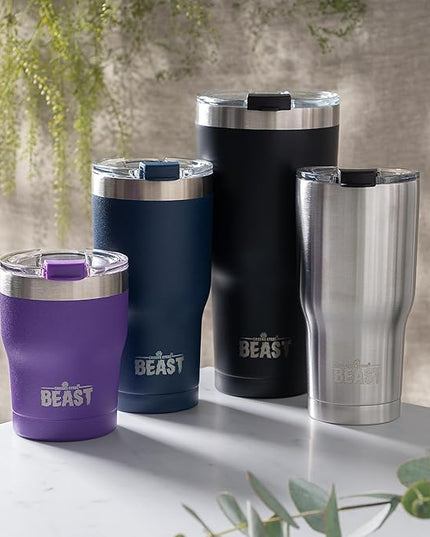 Beast 10 oz Tumbler Stainless Steel Vacuum Insulated Coffee Ice Cup Double Wall Travel Flask (Purple)