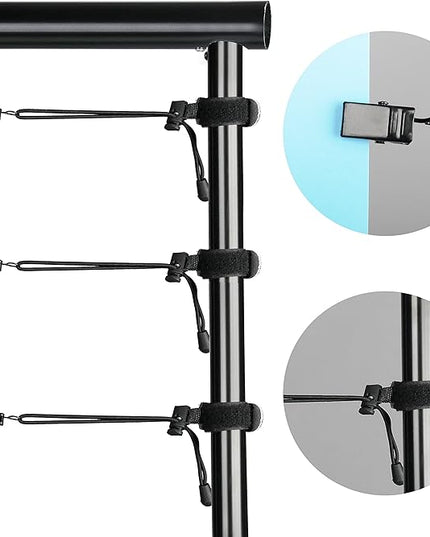 SLOW DOLPHIN Photo Video Studio 10x7ft(WxH) Adjustable Backdrop Support System Kit Background Stand with Carry Bag