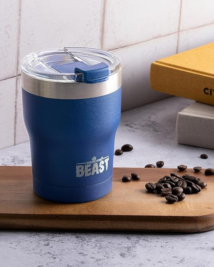 Beast 10 oz Tumbler Stainless Steel Vacuum Insulated Coffee Ice Cup Double Wall Travel Flask (Royal Blue)