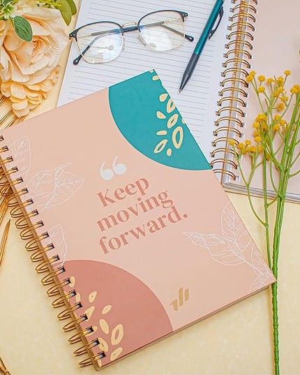 Hardcover Spiral Journal, 10.25" x 7.25", 300 Pages Large College Ruled Notebook for Women, Ideal for Writing, Journaling, Note-Taking, Work, School