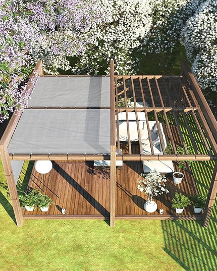 ColourTree Customized Size 6' Black and White Fence Screen Privacy Screen Heavy Duty Cable Zip Ties Included