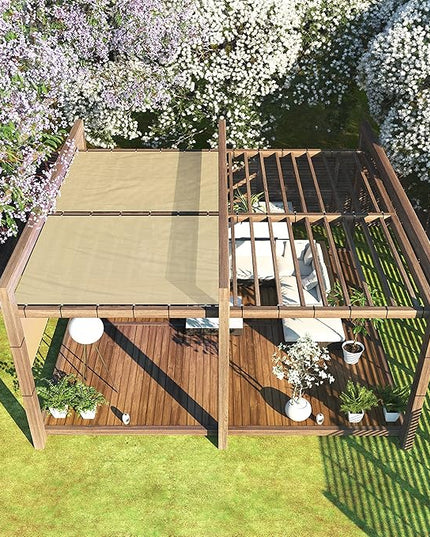 ColourTree Customized Size 6' Black and White Fence Screen Privacy Screen Heavy Duty Cable Zip Ties Included