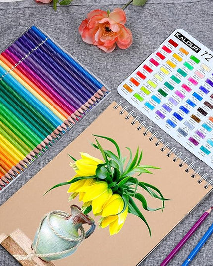KALOUR 72 Count Colored Pencils for Adult Coloring Books, Soft Core,Ideal for Drawing Blending Shading,Color Pencils Set Gift for Adults Kids Beginners