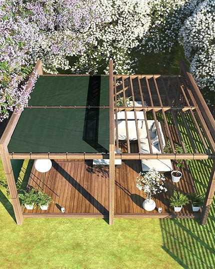 ColourTree Customized Size 6' Black and White Fence Screen Privacy Screen Heavy Duty Cable Zip Ties Included