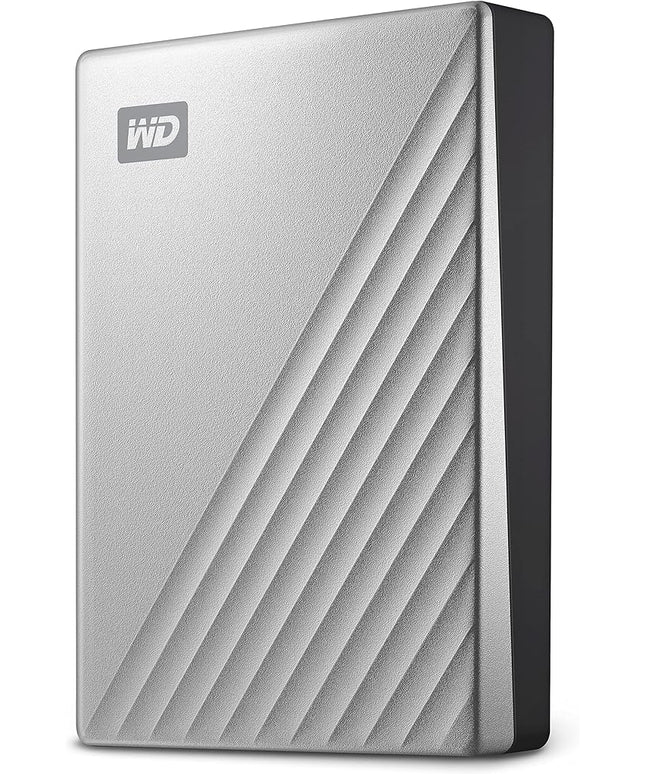 Western Digital 4TB My Passport Ultra for Mac Silver Portable External Hard Drive HDD, USB-C and USB 3.1 Compatible - WDBPMV0040BSL-WESN