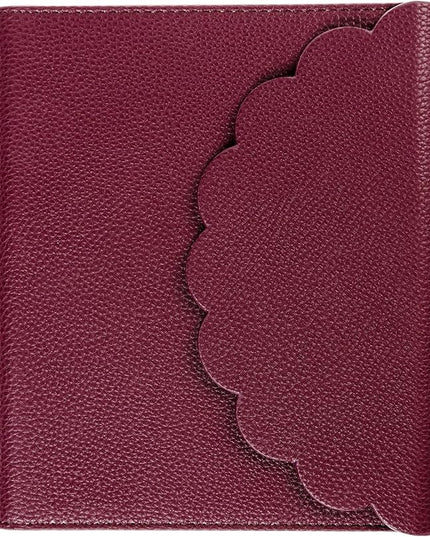 Graphique Vegan Leather Wrap Journal Luxe Collection, Hardcover Diary Notebook for Writing, 160 Lined Pages, 7” x 8.75”, Plum Red
