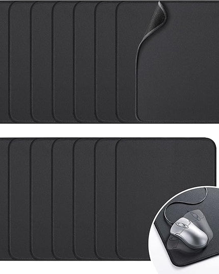 Zhithink 17 Pcs Computer Mouse Pad, Non-Slip Rubber Base and Textured Stitched Edge Mousepads,Mouse Pad Pack for Office and Home,10.2x8.2 Inches,3 mm Thickness