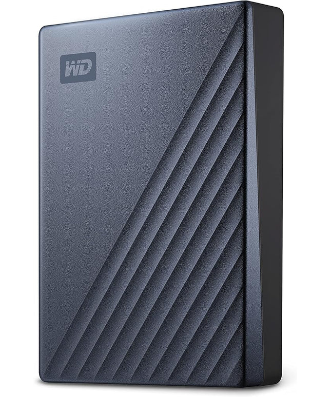 WD 4TB My Passport Ultra, Blue, Portable External Hard Drive, backup software with defense against ransomware, and password protection, USB-C and USB 3.1 - WDBFTM0040BBL-WESN