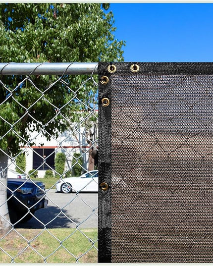 ColourTree Customized Size 6' Black and White Fence Screen Privacy Screen Heavy Duty Cable Zip Ties Included