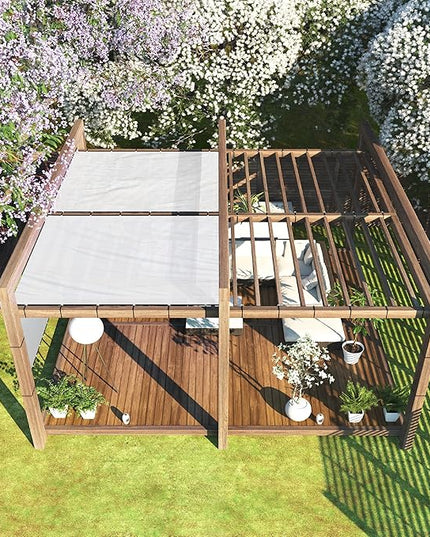 ColourTree Customized Size 6' Black and White Fence Screen Privacy Screen Heavy Duty Cable Zip Ties Included