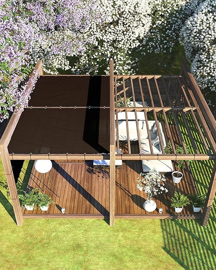ColourTree Customized Size 6' Black and White Fence Screen Privacy Screen Heavy Duty Cable Zip Ties Included