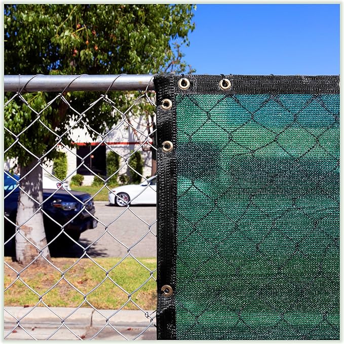 ColourTree Customized Size 6' Black and White Fence Screen Privacy Screen Heavy Duty Cable Zip Ties Included