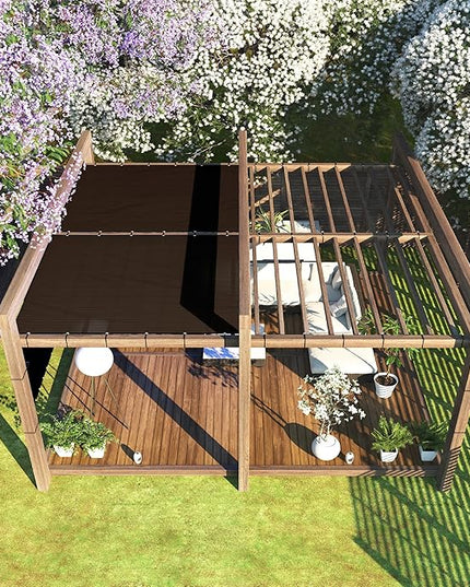 ColourTree Customized Size 6' Black and White Fence Screen Privacy Screen Heavy Duty Cable Zip Ties Included